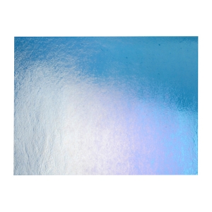 True Blue Transparent, Thin-rolled, Iridescent, rainbow, 2 mm, Fusible, 17 x 20 in., Half Sheet 